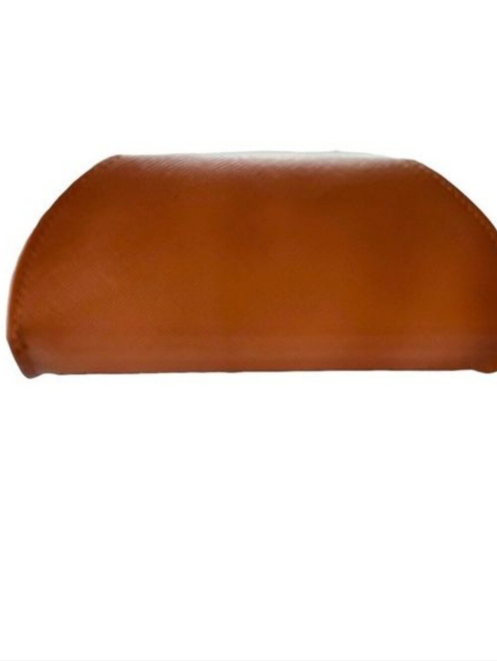 TORY BURCH Sunglasses Case in Burnt Orange Saffianno Leather with Gold Logo Snap - Picture 3 of 8